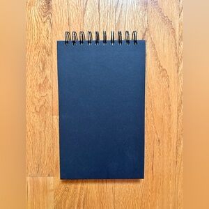 New Black Spiral Notebook/ Drawing Pad